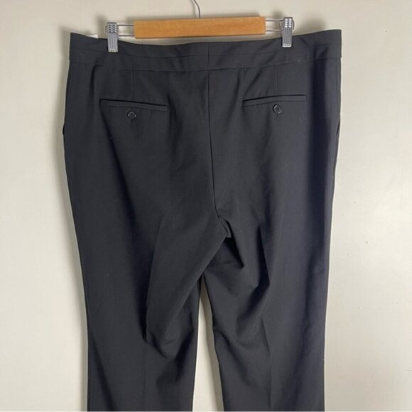 Talbots black high rise straight leg trouser pant work career travel size 14 - Picture 4 of 12